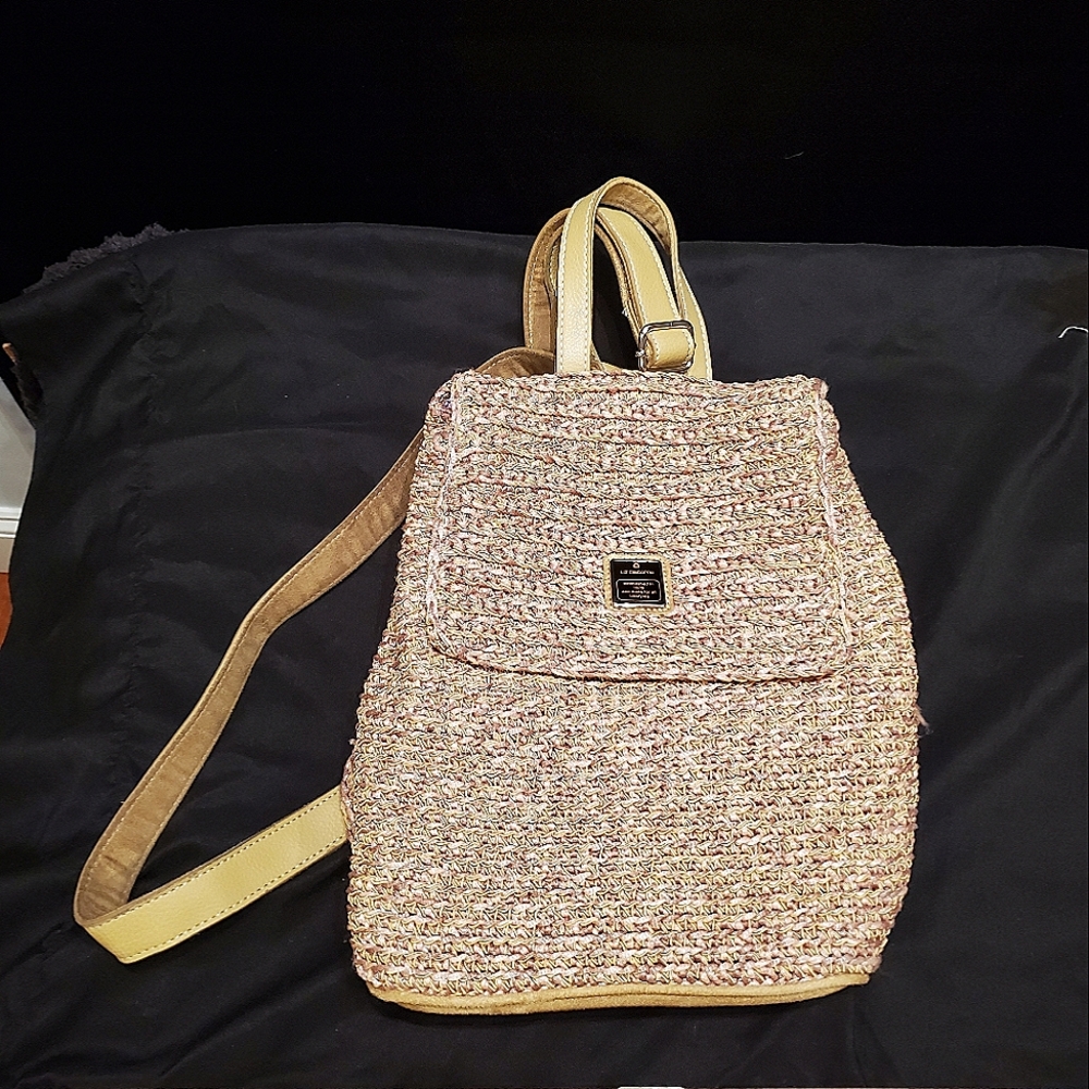 Liz Claiborne Woven Backpack Purse